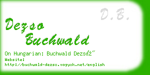 dezso buchwald business card